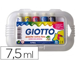 5 tubos 7,5ml. témpera escolar Giotto colores surtidos